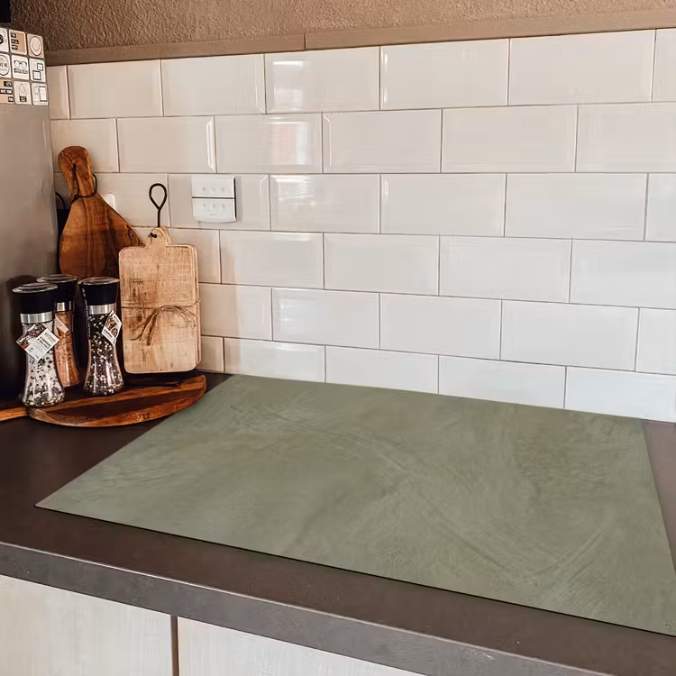 Textuur - Betonlook - Achtergrond - Modern - Groen Inductie beschermer vinyl 3mm klein -sfeer3