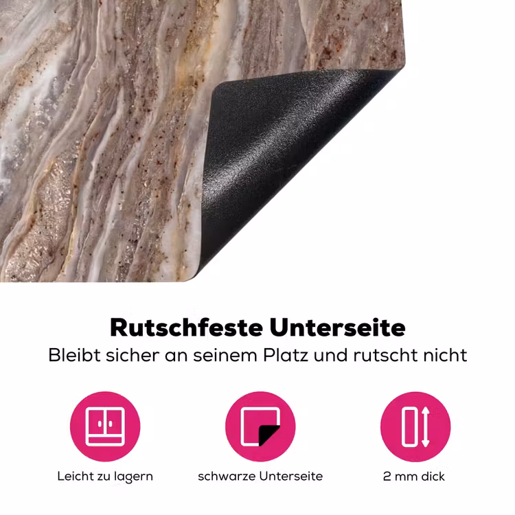 Textuur - Steen - Abstract - Beige Inductie beschermer vinyl 3mm middel -zzzzzzz-lf-onderkant