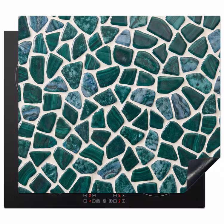 Textuur - Steen - Groen - Abstract - Patroon Inductie beschermer vinyl 3mm middel -3d