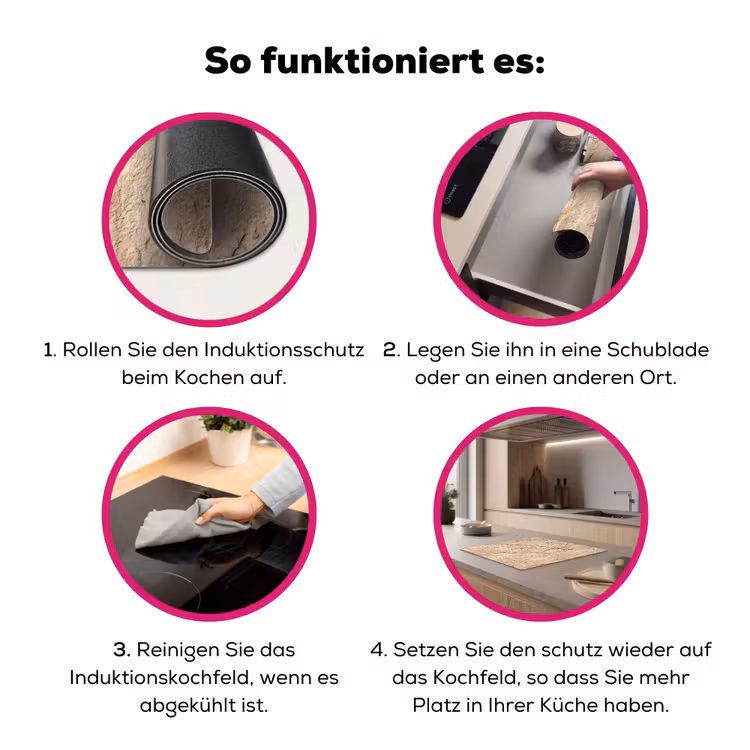 Textuur - Steen - Natuur - Beige Inductie beschermer vinyl 3mm middel -zzzzzzz-lf-werking