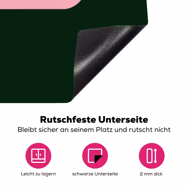 Tekstwolk - BLAH BLAH BLAH - Roze Inductie beschermer vinyl 3mm klein -zzzzzzz-lf-onderkant