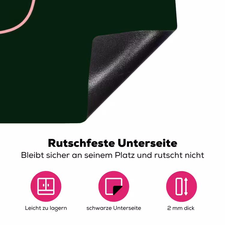Tekstwolkje - Donkergroen - BLAH BLAH BLAH Inductie beschermer vinyl 3mm klein -zzzzzzz-lf-onderkant