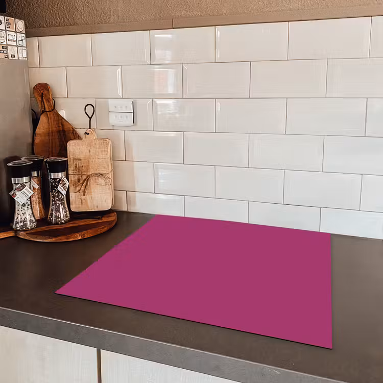 Deep - Magenta - Paars Inductie beschermer vinyl 3mm middel 274 -sfeer3