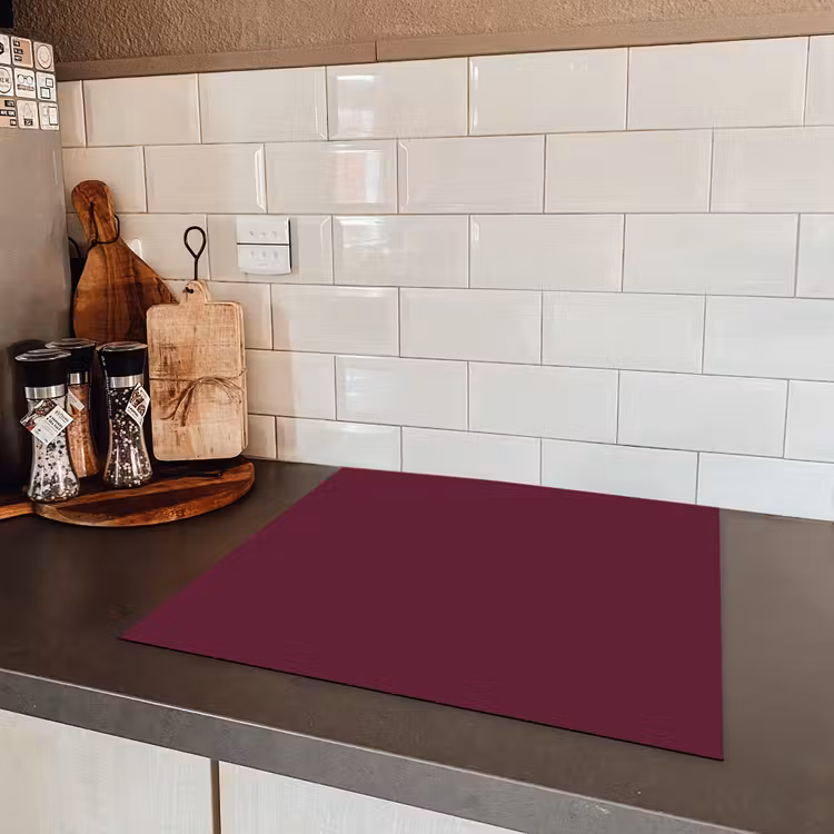 Deep - Plum - Paars Inductie beschermer vinyl 3mm middel 274 -sfeer3