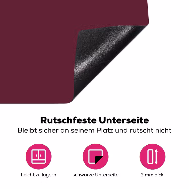 Deep - Plum - Paars Inductie beschermer vinyl 3mm middel 274 -zzzzzzz-lf-onderkant
