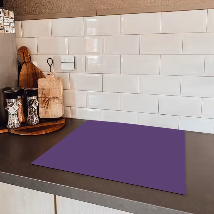 Deep - Plum - Paars Inductie beschermer vinyl 3mm middel 274 -sfeer3