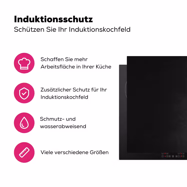 Schaduwrijk Betongrijs Inductie beschermer vinyl 3mm klein -zzzzzzz-lf-ups