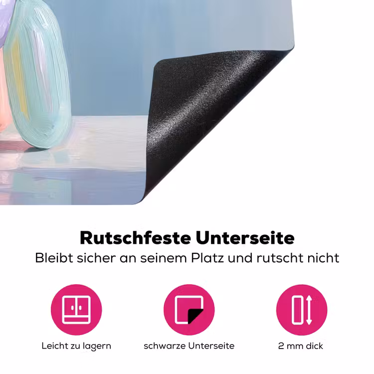Dier - Ballon - Pasteltinten - Glanzend Inductie beschermer vinyl 3mm klein -zzzzzzz-lf-onderkant
