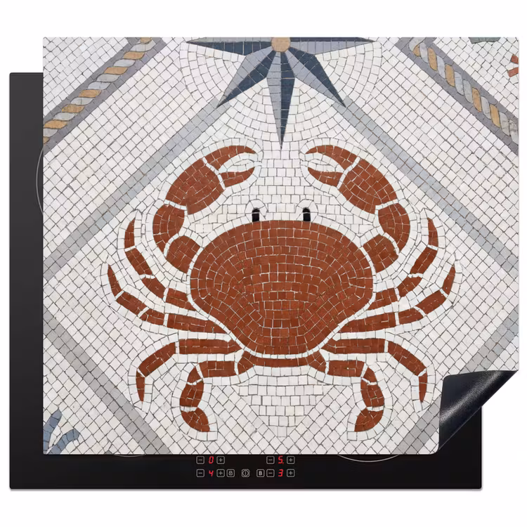 Dier - Mozaïek - Zee - Klassiek - Bruin Inductie beschermer vinyl 3mm middel -3d