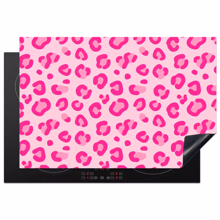 Dierenprint - Patroon - Abstract - Modern - Roze Inductie beschermer vinyl 3mm klein -3d