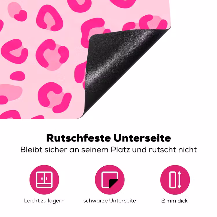 Dierenprint - Patroon - Abstract - Modern - Roze Inductie beschermer vinyl 3mm klein -zzzzzzz-lf-onderkant