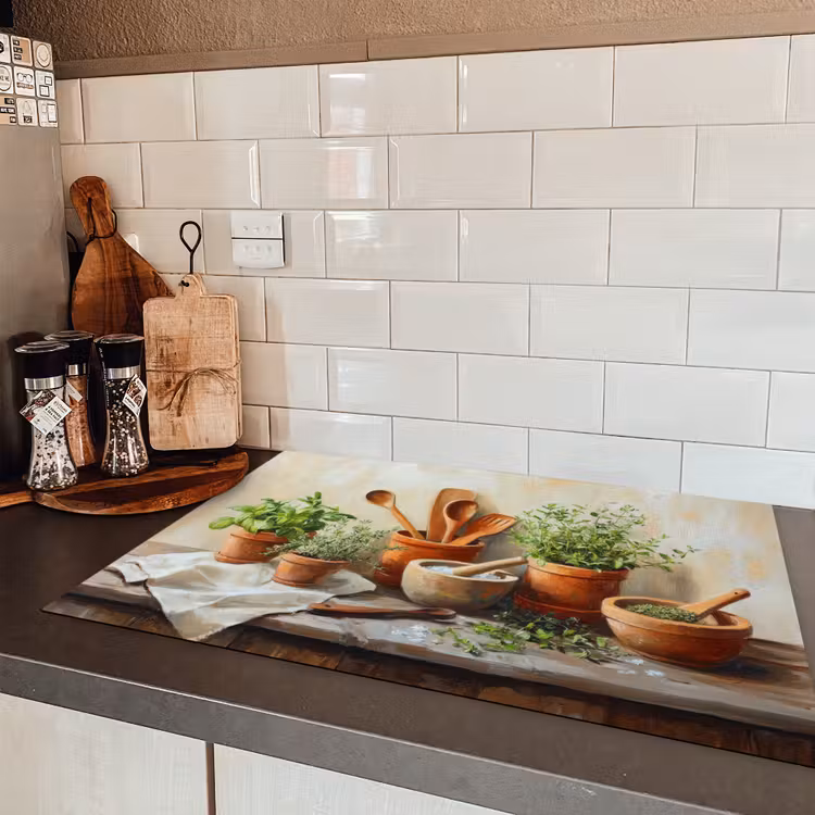 Potten - Kruiden - Hout Inductie beschermer vinyl 3mm klein -sfeer3