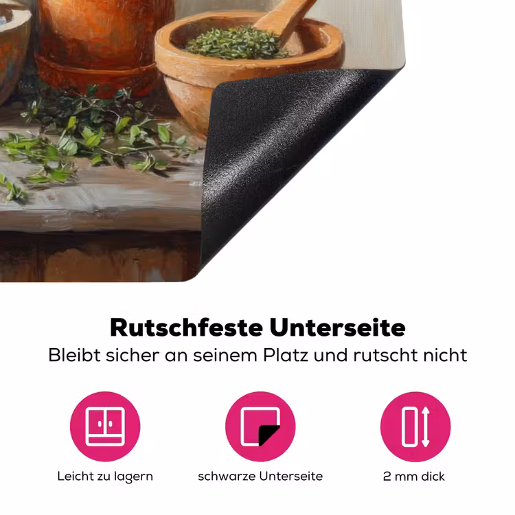 Potten - Kruiden - Hout Inductie beschermer vinyl 3mm klein -zzzzzzz-lf-onderkant
