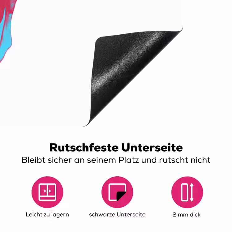 Schedel - Grafisch - Roze - Verdeeld Inductie beschermer vinyl 3mm klein -zzzzzzz-lf-onderkant