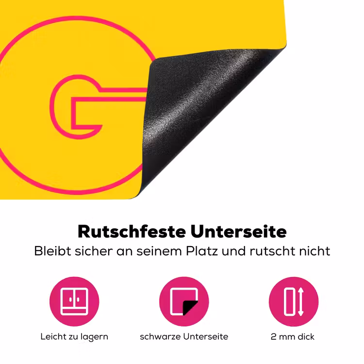 Dream big - Geel - Grafisch Inductie beschermer vinyl 3mm klein -zzzzzzz-lf-onderkant