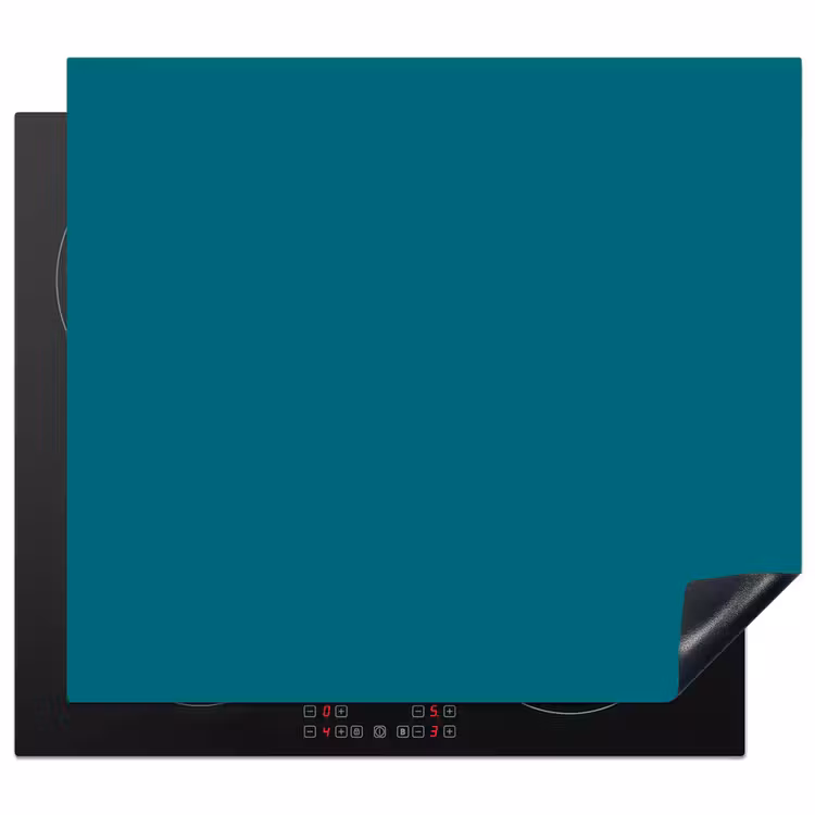 Tropical - Peacock - Blauw Inductie beschermer vinyl 3mm middel 274 -3d