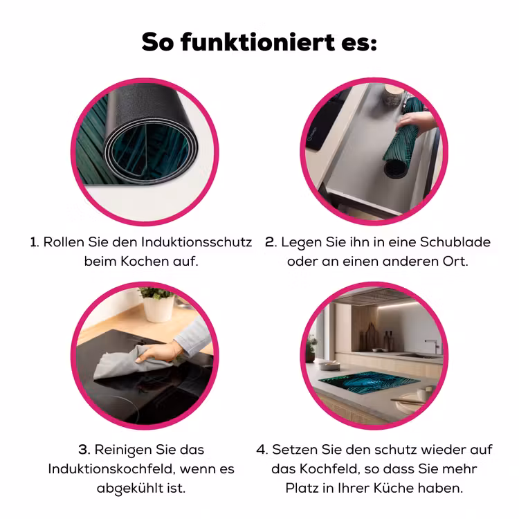 Inductie beschermer - Inductie afdekplaat - Tropical - Jungle - Bladeren - Groen Inductie beschermer vinyl 3mm middel -zzzzzzz-lf-werking