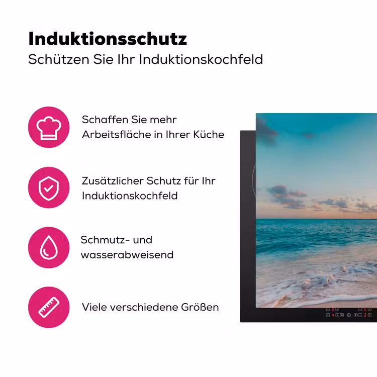 Tropische Zonsondergang Symfonie Inductie beschermer vinyl 3mm klein -zzzzzzz-lf-ups