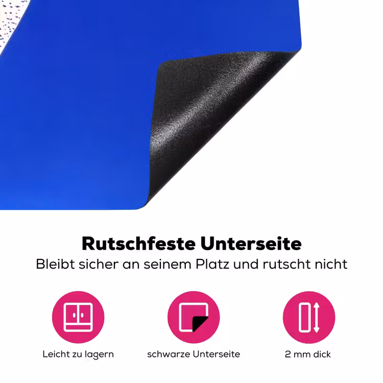 Tulp - Minimalistisch - Bladeren - Wit Inductie beschermer vinyl 3mm klein -zzzzzzz-lf-onderkant