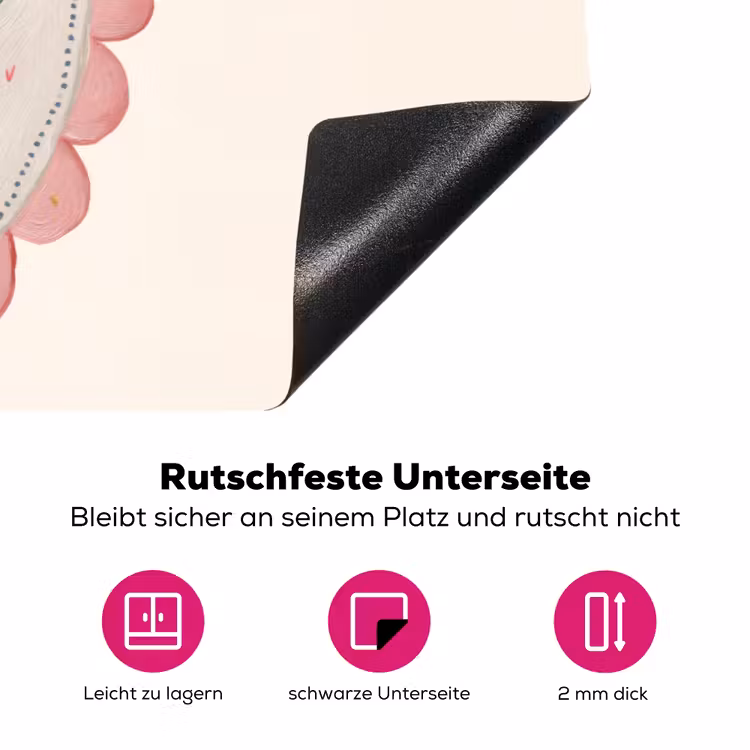 Tulp - Lijst - Ovaal - Illustratie Inductie beschermer vinyl 3mm klein -zzzzzzz-lf-onderkant