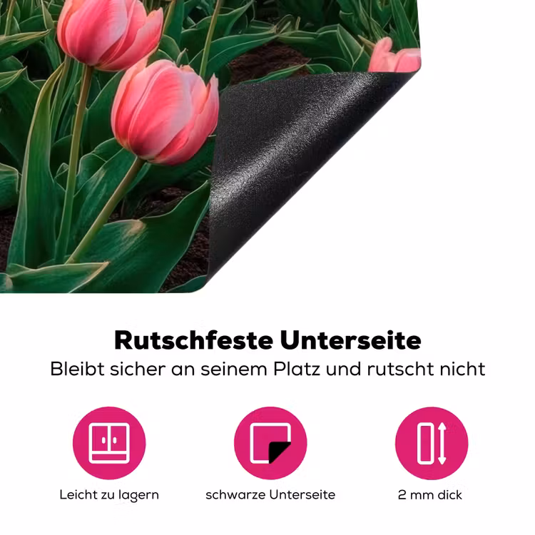Tulpen - Molen - Nederland Inductie beschermer vinyl 3mm klein -zzzzzzz-lf-onderkant