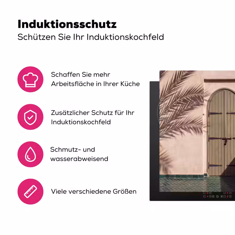 Deur - Hout - Architectuur - Groen - Rustiek Inductie beschermer vinyl 3mm middel -zzzzzzz-lf-ups