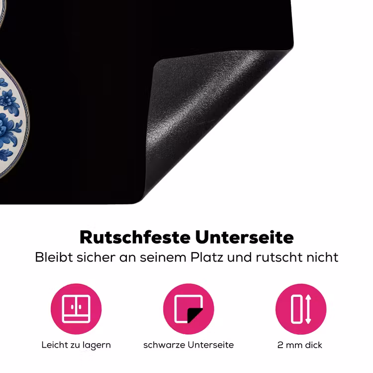 Ukelele - Delfts - Blauw - Muziek Inductie beschermer vinyl 3mm klein -zzzzzzz-lf-onderkant