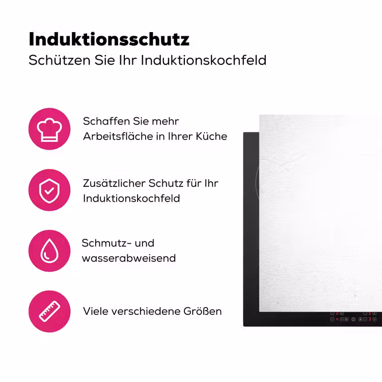 Onbeschreven Blad Inductie beschermer vinyl 3mm klein -zzzzzzz-lf-ups