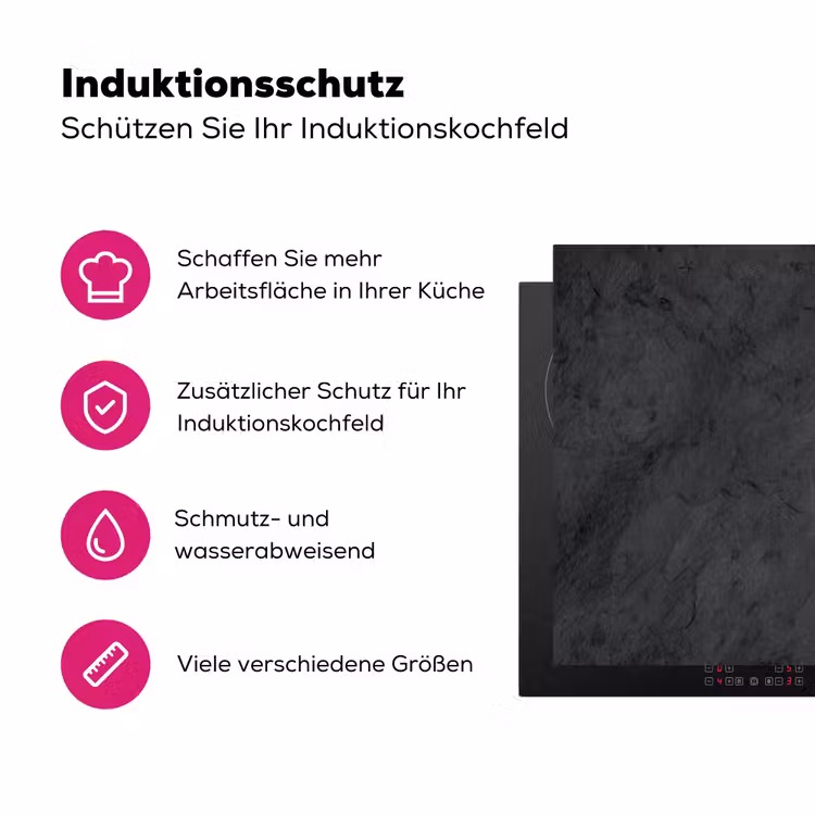 Gestolde Schaduwen Inductie beschermer vinyl 3mm klein -zzzzzzz-lf-ups