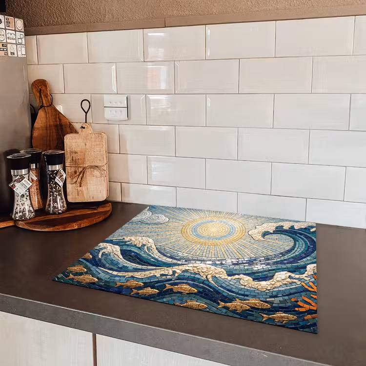 Onderwater - Koraal - Vis - Natuur - Kunst Inductie beschermer vinyl 3mm middel -sfeer3