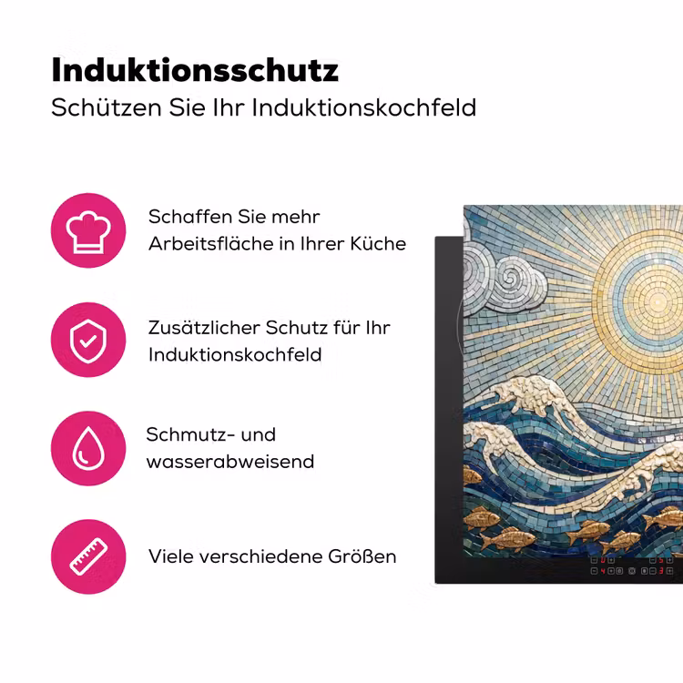 Onderwater - Koraal - Vis - Natuur - Kunst Inductie beschermer vinyl 3mm middel -zzzzzzz-lf-ups