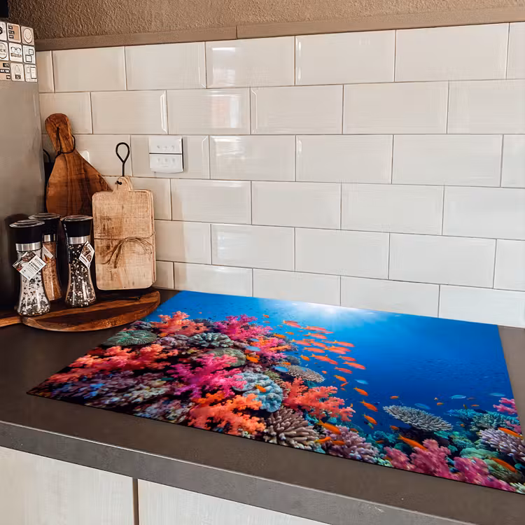 Onderwater - Koraalrif - Vissen - Oceaan - Natuur Inductie beschermer vinyl 3mm klein -sfeer3