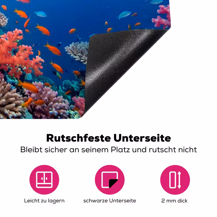 Onderwater - Koraalrif - Vissen - Oceaan - Natuur Inductie beschermer vinyl 3mm klein -zzzzzzz-lf-onderkant