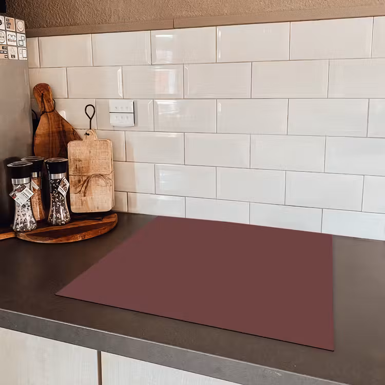 Velvet - Merlot - Rood Inductie beschermer vinyl 3mm middel 274 -sfeer3