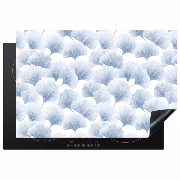 Waaier - Modern - Blauw Inductie beschermer vinyl 3mm klein 276 -3d