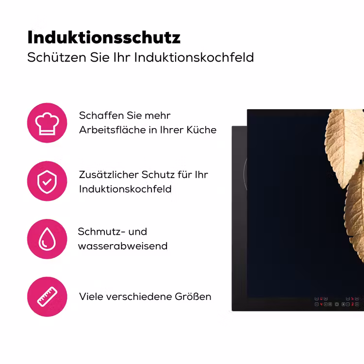 Verguld Bladwerk Inductie beschermer vinyl 3mm klein -zzzzzzz-lf-ups