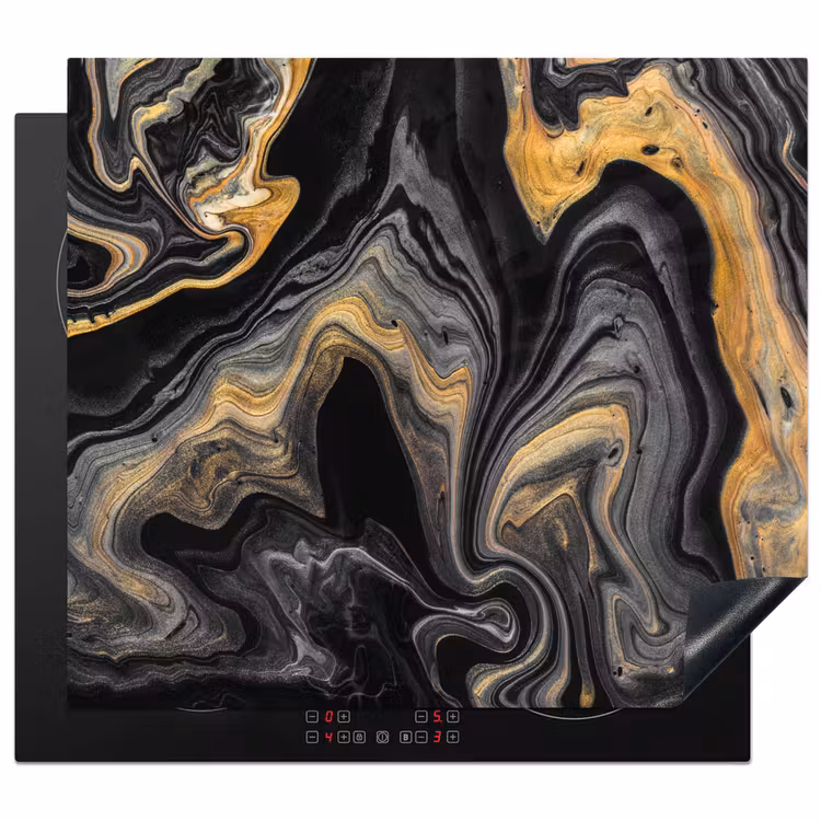Versmelting van Zwart en Goud Inductie beschermer vinyl 3mm middel -3d