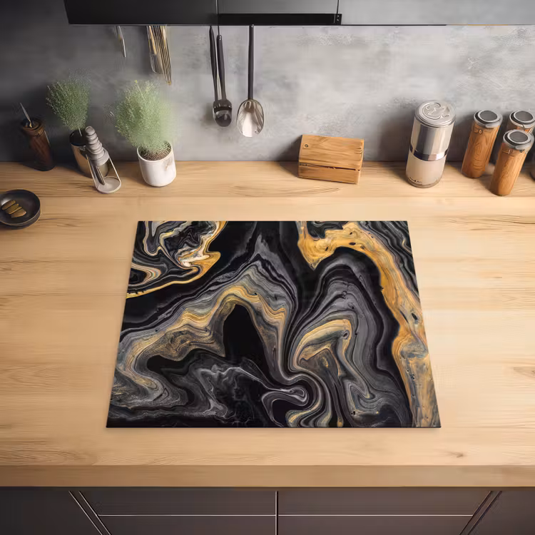 Versmelting van Zwart en Goud Inductie beschermer vinyl 3mm middel -sfeer5