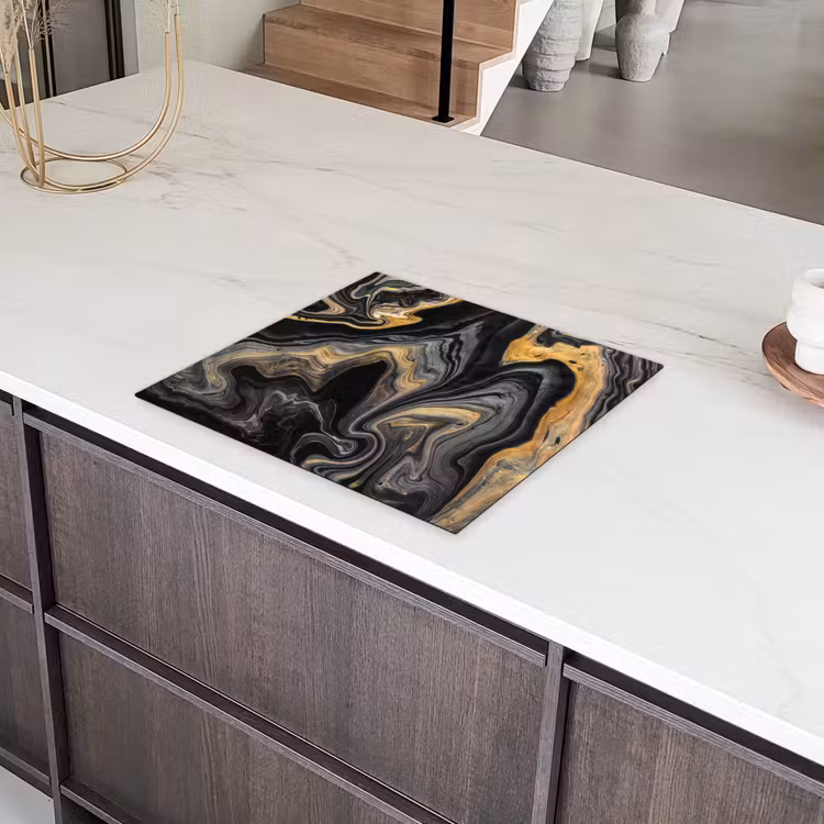 Versmelting van Zwart en Goud Inductie beschermer vinyl 3mm middel -sfeer8