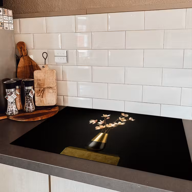 Sierlijk - Boeket - Goud - Vaas Inductie beschermer vinyl 3mm klein -sfeer3