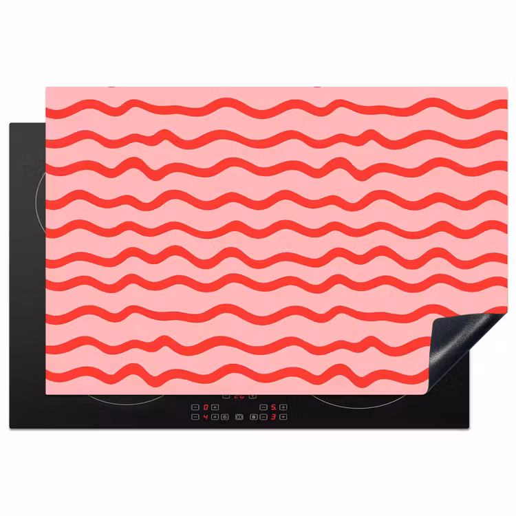 Speels - Patroon - Rood Inductie beschermer vinyl 3mm klein 276 -3d