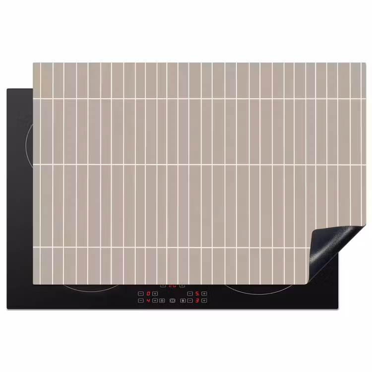Verticaal - Wandtegel - Licht Beige Inductie beschermer vinyl 3mm klein 276 -3d