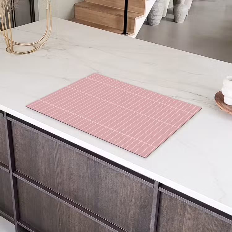 Verticaal - Wandtegel - Lichtroze Inductie beschermer vinyl 3mm klein 276 -sfeer8