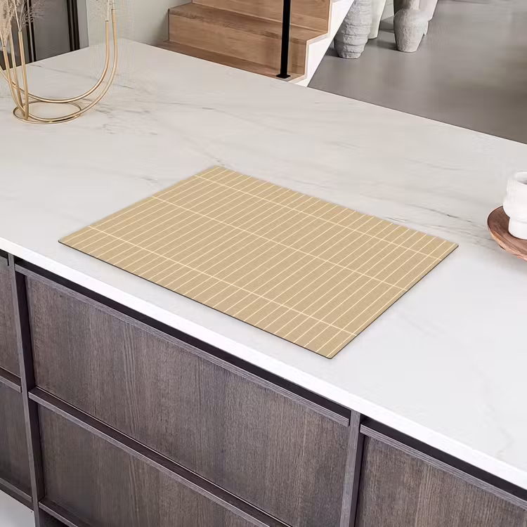 Verticaal - Wandtegel - Zand - Beige Inductie beschermer vinyl 3mm klein 276 -sfeer8