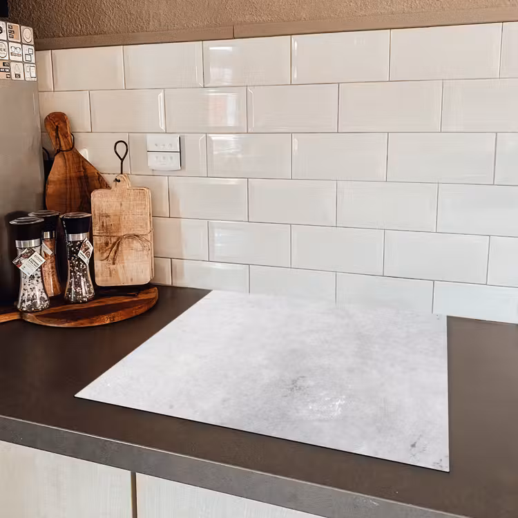Verwering - Beton - Structuren - Vintage - Industrieel - Grijs Inductie beschermer vinyl 3mm middel -sfeer3