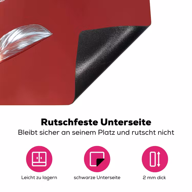 Sierlijk - Bloem - Roze - Glazen Inductie beschermer vinyl 3mm klein -zzzzzzz-lf-onderkant