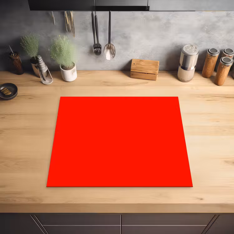 Vibrant - Vermilion - Rood Inductie beschermer vinyl 3mm middel 274 -sfeer5