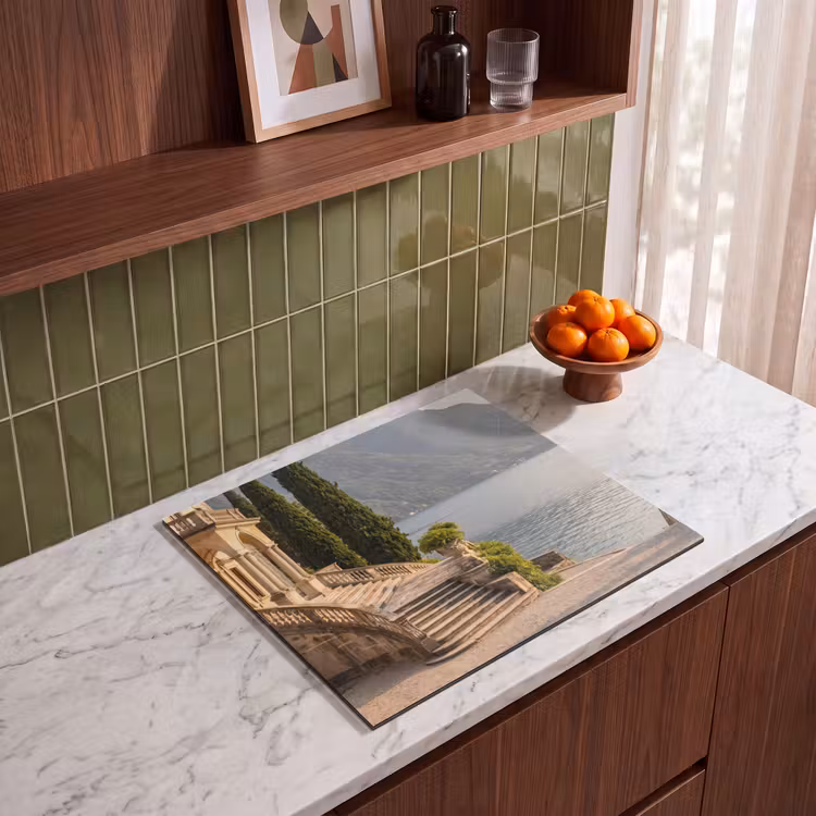 Herdabdeckplatte - Villa – Wasser – Treppen - Villa - water -trappen Inductie beschermer vinyl 3mm middel