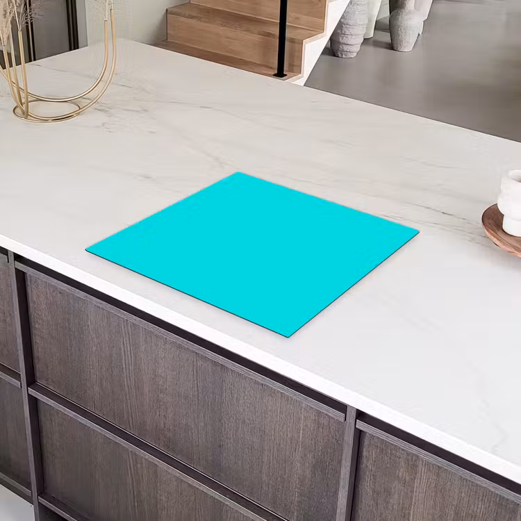 Vivid - Aquamarine - Turkoois Inductie beschermer vinyl 3mm middel 274 -sfeer8