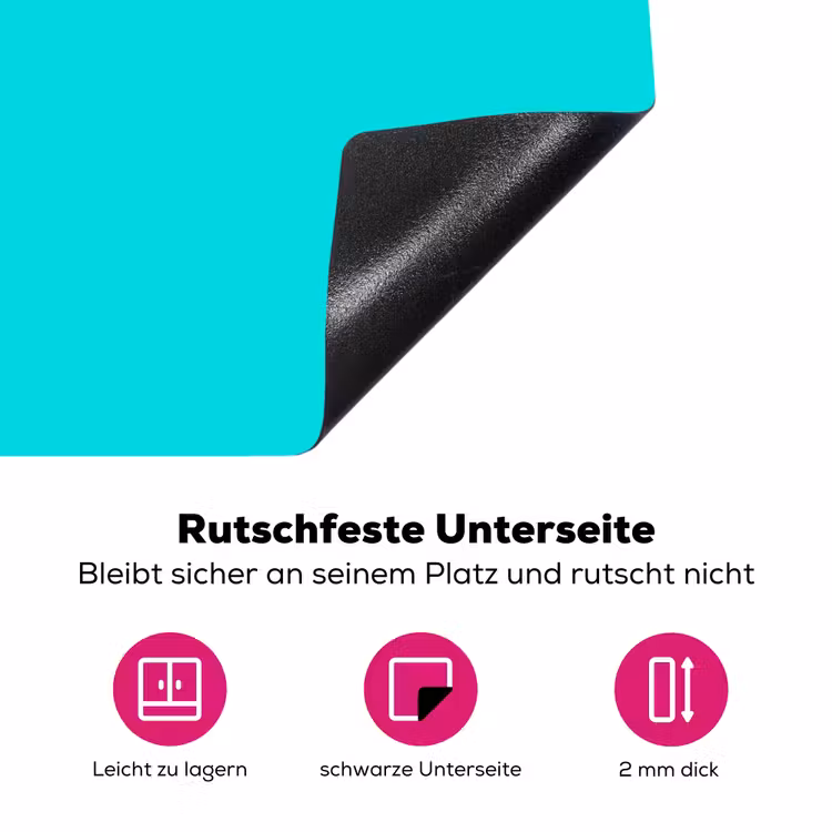 Vivid - Aquamarine - Turkoois Inductie beschermer vinyl 3mm middel 274 -zzzzzzz-lf-onderkant